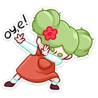 😑 oye! Dessin animé, Fille, Mignon, Dab telegram sticker