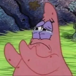 😭 Patrick Star SpongeBob SquarePants плачущий, грустный, мультфильм, Спанч Боб, Патрик, морская звезда telegram sticker