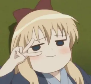 🎐 anime, peace sign, cartoon, girl, cute telegram sticker