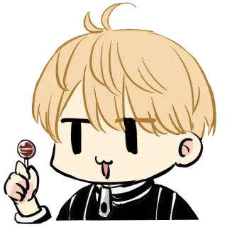 🍭 lizak, kreskówka, słodkie, postać, słodki, cukierek telegram sticker