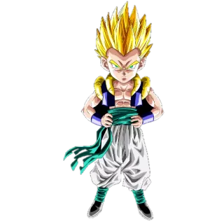 😌 Gotenks Dragon Ball Anime, Dragon Ball Z, Personagem, Super Saiyajin telegram sticker