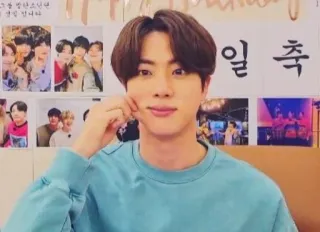 🧏‍♂ Jin K-POP, BTS, 歌手, 韓国, セレブ, アイドル, 誕生日 telegram sticker