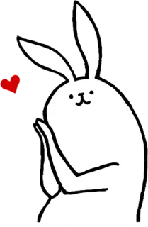 😍 coniglio, carino, amore, cuore, coniglietto, kawaii, animale telegram sticker