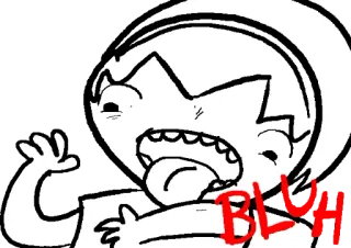 😵 BLUH whatsapp sticker