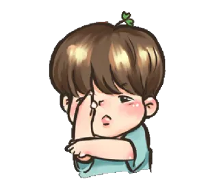 😶 desenho animado, dedo do meio, rude, gesto, menino whatsapp sticker