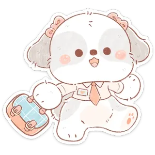 🐶 cute, dog, animal, cartoon, kawaii, puppy, pet, cheerful telegram sticker