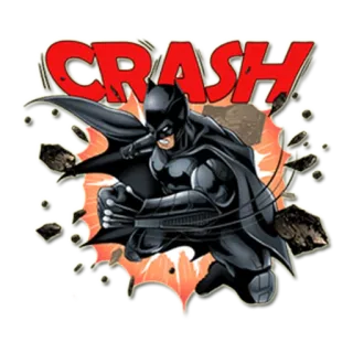 💪 Batman CRASH スーパーヒーロー, コミック, パンチ, 戦い, アクション telegram sticker