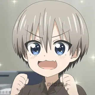 🆒 Uzaki Hana Uzaki-chan Wants to Hang Out! อนิเมะ, มังงะ, น่ารัก, มีความสุข, ผู้หญิง, Uzaki-chan whatsapp sticker