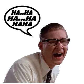🤣 HA...HA
HA...HA
HAHA laughing, man, office, glasses, tie telegram sticker