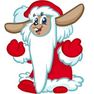🎅 dibujos animados, animal, conejo, santa claus, navidad, fiesta telegram sticker