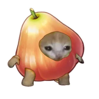 🍎 Katze, Meme, Frucht, Sticker, Lustig, Traurig telegram sticker
