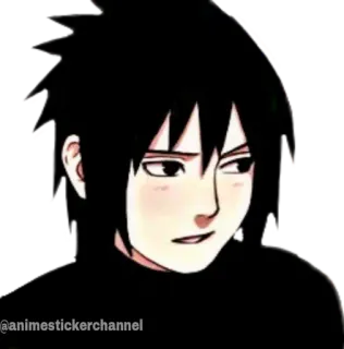 ☺️ Sasuke Uchiha Naruto @animestickerchannel anime, manga, cartoon, Sasuke, Uchiha, Naruto, character telegram sticker