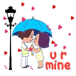 🥰 ur mine amor, pareja, romance, corazones, relación telegram sticker