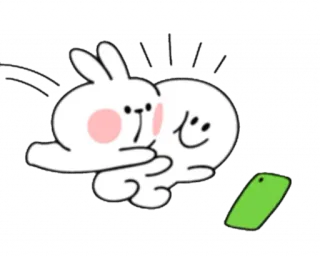 😩 ウサギ, ハグ, 友達, かわいい, 愛, 愛情, 漫画 telegram sticker