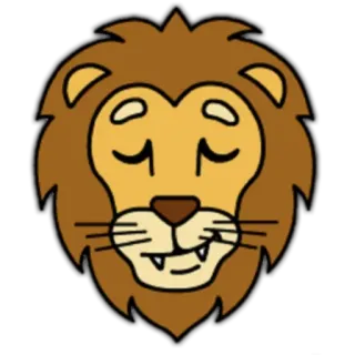 🦁 lion, animal, dessin animé, mignon, safari, roi, jungle whatsapp sticker