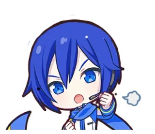 🌟 Kaito Anime, Vocaloid, Kaito, Chibi, Kawaii whatsapp sticker