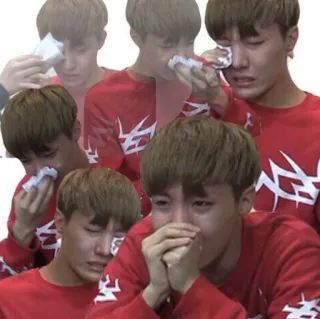 🤧 J-Hope crying, sad, emotions, J-Hope, K-pop telegram sticker