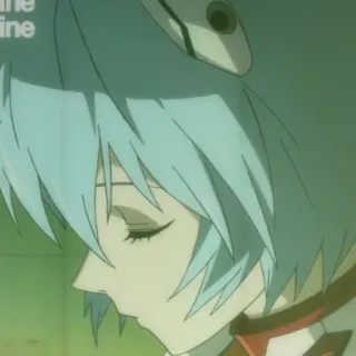 🦴 Rei Ayanami Neon Genesis Evangelion Rei Ayanami, Evangelion, anime, manga, smutne, postać telegram sticker