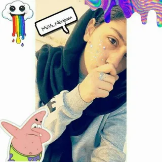 🌈 Miss_.Nejiwn vrouw, glitters, gezicht, selfie, portret telegram sticker