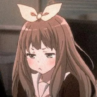 😒 Ragazza anime, Carino, Cartone animato, Triste, Ragazza, Estetico telegram sticker