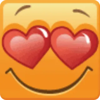 😍 表情符号, 爱, 心, 脸, 微笑 telegram sticker