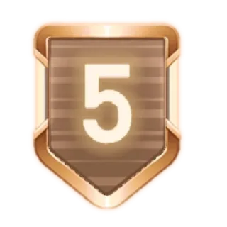 5⃣ 5 номер, значок, награда, достижение, пять telegram sticker