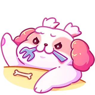 🍴 강아지, 귀여운, 동물, 애완동물, 귀엽다, 만화 telegram sticker