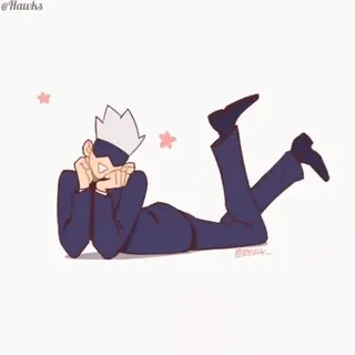 🌸 Satoru Gojo Jujutsu Kaisen anime, gojo, satoru gojo, jujutsu kaisen, personaggio, fanart telegram sticker