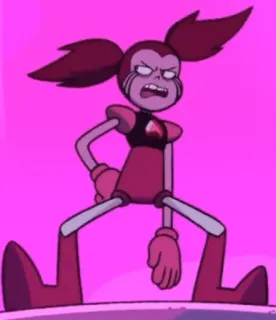 😒 Spinel Steven Universe Spinel, cartoon, Steven Universe, pink, angry whatsapp sticker