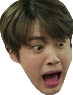 😲 face, expression, surprise, shock, fear, funny, meme, person, k-pop telegram sticker