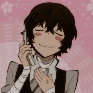☠️ Osamu Dazai Bungo Stray Dogs anime, bungo stray dogs, osamu dazai, dazai, manga, cute telegram sticker