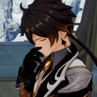 🤔 Zhongli Genshin Impact Аниме, Игра, Genshin Impact, Чжун Ли, Персонаж telegram sticker