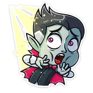 😶 Vampire vampiro, dibujos animados, halloween, monstruo, lindo telegram sticker