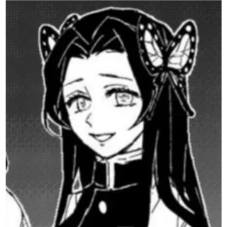 🙂 Kanae Kocho Demon Slayer kanae kocho, demon slayer, anime, manga, butterfly, character telegram sticker