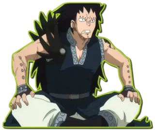 😳 Gajeel Redfox Fairy Tail Anime, Manga, Fairy Tail, Gajeel Redfox, Karakter telegram sticker