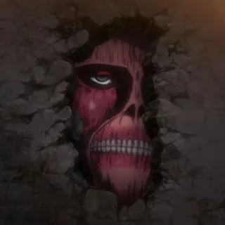 🌟 Attack on Titan Anime, Ataque dos Titãs, Titã, Monstro, Terror, Fantasia telegram sticker