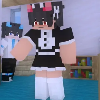 😯 minecraft, anime, maid, gioco, avatar telegram sticker