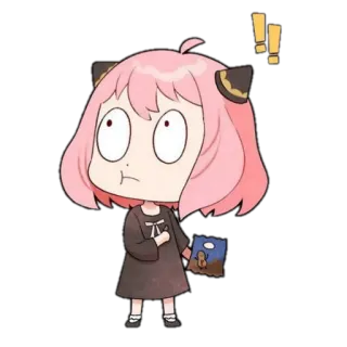 😐 Anya Forger Spy x Family Anime, Spy x Family, Anya Forger, süß, Cartoon telegram sticker