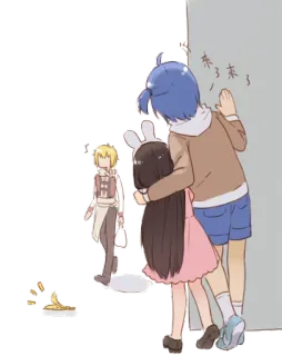 🕵 来了来了 动漫, 友谊, 可爱, 卡通, 插画, 人物 telegram sticker