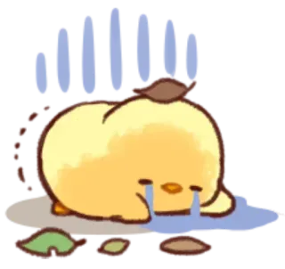🤩 triste, llorando, emocional, amarillo, lindo, kawaii, dibujos animados whatsapp sticker