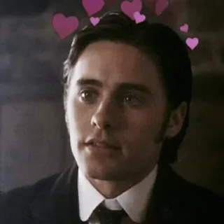 ✖️ man, portrait, hearts, love, romantic, actor telegram sticker