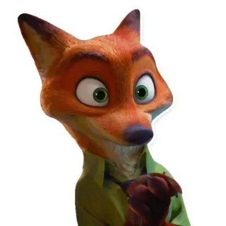 🦊 Nick Wilde Zootopia Cartoon, Fuchs, Disney, Zoomania, Nick Wilde, Zeichentrick telegram sticker