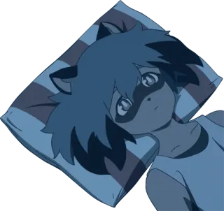 😕 Michiru Kagemori BNA Anime, Acostado, Mapache, BNA, Michiru, Michiru Kagemori whatsapp sticker