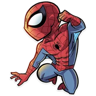 👈 Spider-Man superhero, Marvel, Spider-Man, komik, karakter, kartun telegram sticker