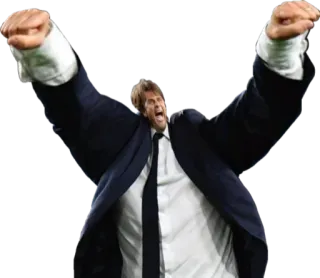 👊 man, suit, celebration, success, coach, manager, Antonio Conte, Italy, Soccer telegram sticker