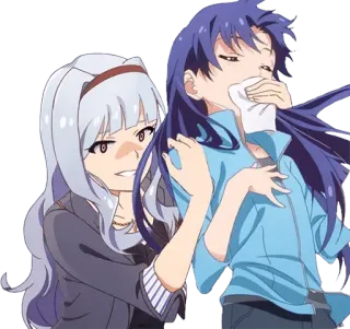 😈 Anime, Gadis, Teman, Emosi, Kartun, Karakter, Hiburan telegram sticker