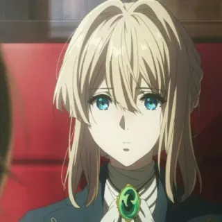 ✨ Violet Evergarden anime, personaggio, animazione, bionda, donna telegram sticker