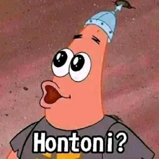 😱 Patrick Star SpongeBob SquarePants Hontoni? telegram sticker