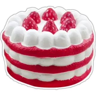 🎂 蛋糕, 草莓, 甜点, 食物, 甜的, 糕点 telegram sticker