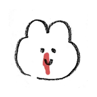 💐 漫画, ウサギ, 可愛い, ステッカー, イラスト, 動物 telegram sticker
